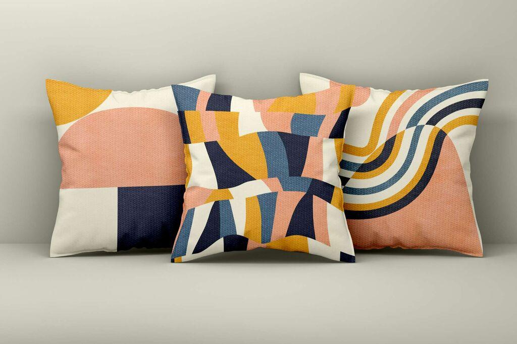 Aberto Design Set dekorativnih jastučnica Asr_plw25-16, 43x43 cm, 3 komada, Šarena