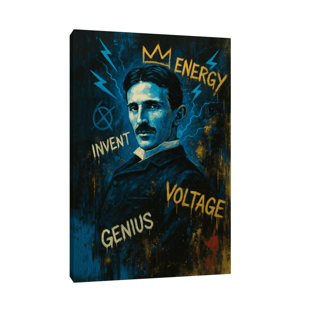 Canvas Slika na platnu Nikola Tesla Iskra uma, Bez rama, 50x75cm