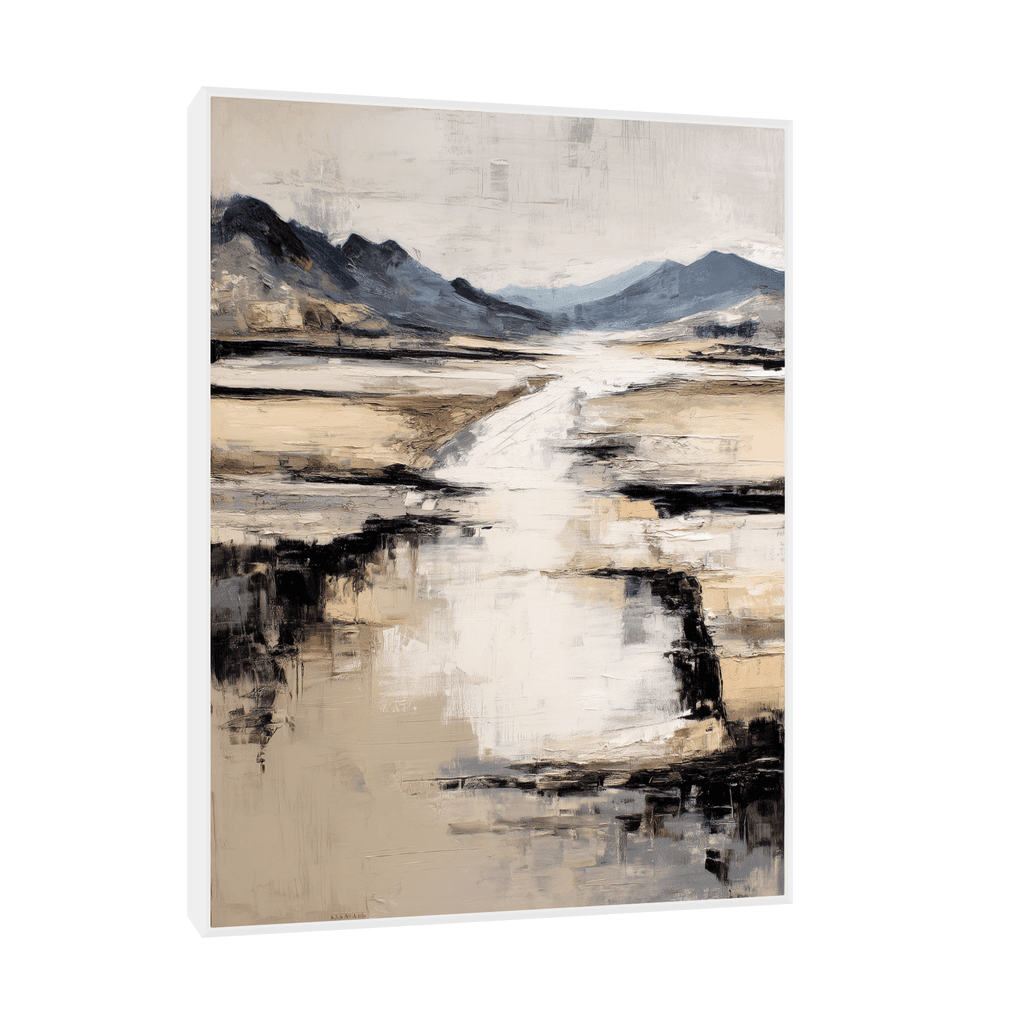 Canvas Slika na platnu Tiha reka 30x40cm, Sa ramom, Beli