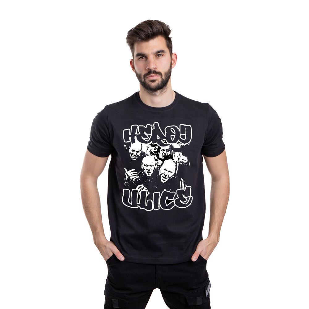 011Shop Muška majica kratkih rukava Heroj ulice, Crna