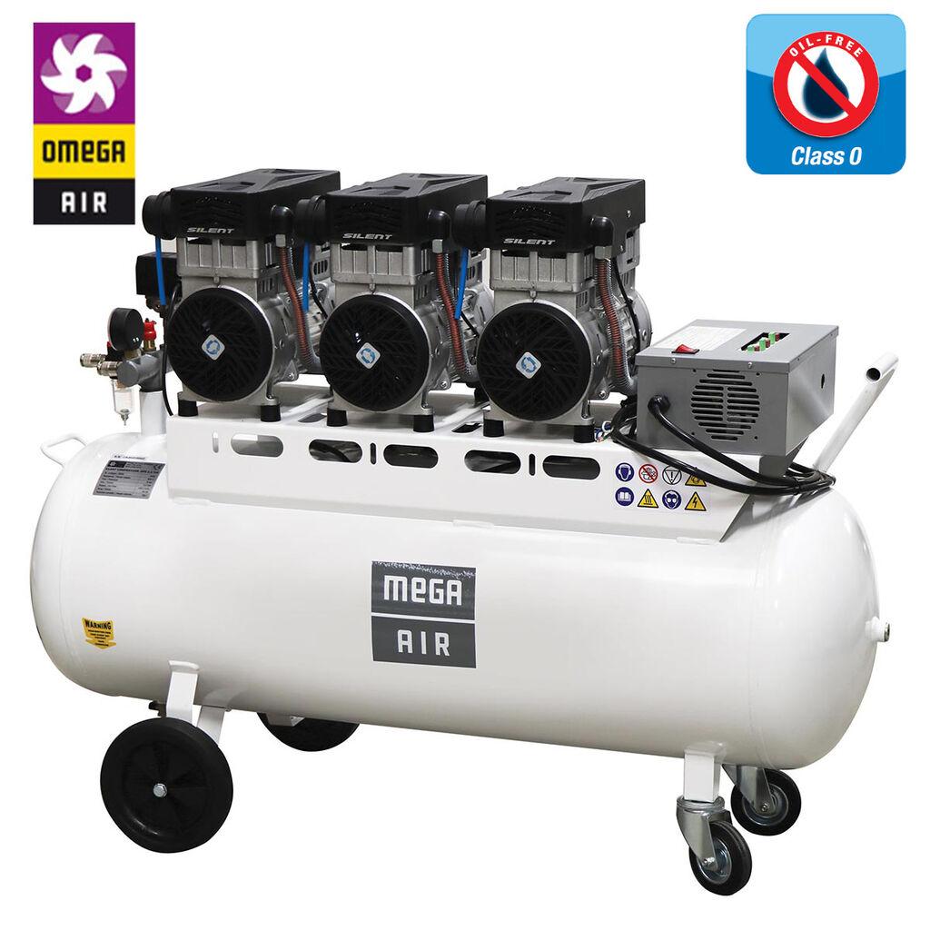 OMEGA XS Klipni kompresor, Tihi, Bezuljni, 3.4kW, 150l