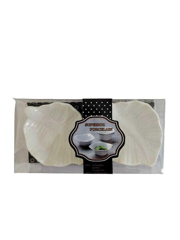 Set keramičkih činija 8069, Bele, 2 komada