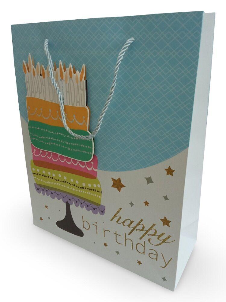 Ukrasna kesa 3D Happy Birthday, Srednja, 26x32x10