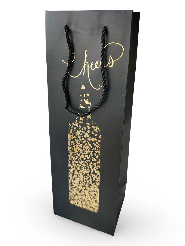 Ukrasna kesa za piće Crna Cheers, Mala, 12x35x9