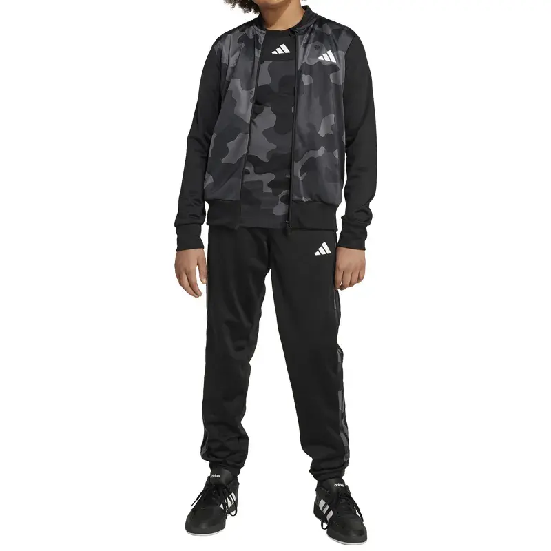 Adidas Trenerka za dečake J Camo T Ts 3S, Crna