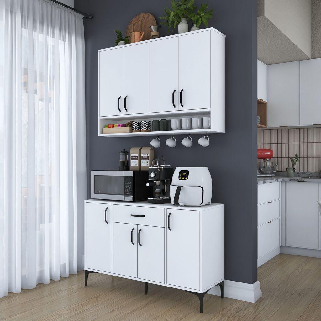 Hanah Home Polica za kuhinju JE205-3824, 120x160.4x40 cm, Bela