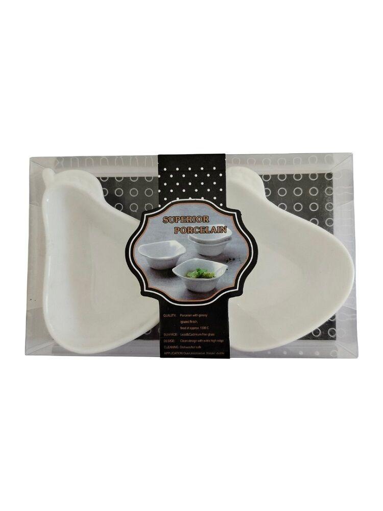 Set keramičkih činija 8120, Bele, 2 komada