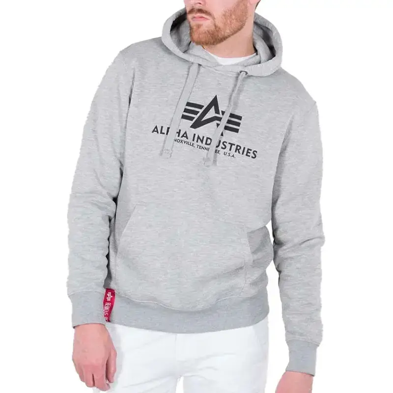 Alpha Muški duks Basic Hoody, Sivi
