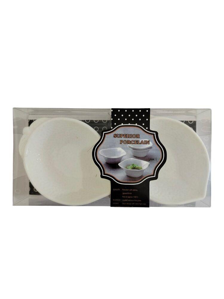 Set keramičkih činija 8021, Bele, 2 komada