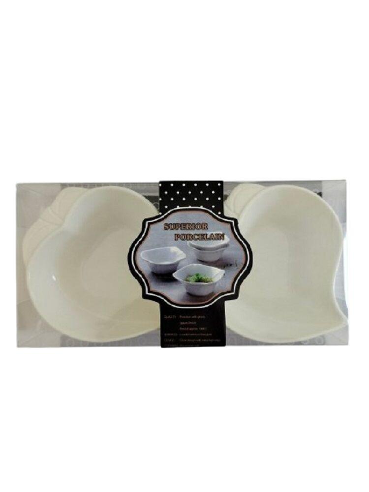 Set keramičkih činija 8052, Bele, 2 komada