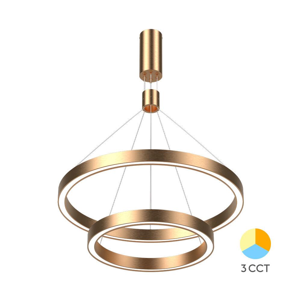 Braytron LED visilica BRY-LINA-PD-2540-OKRUGLA-ZLATNA-65W-3U1