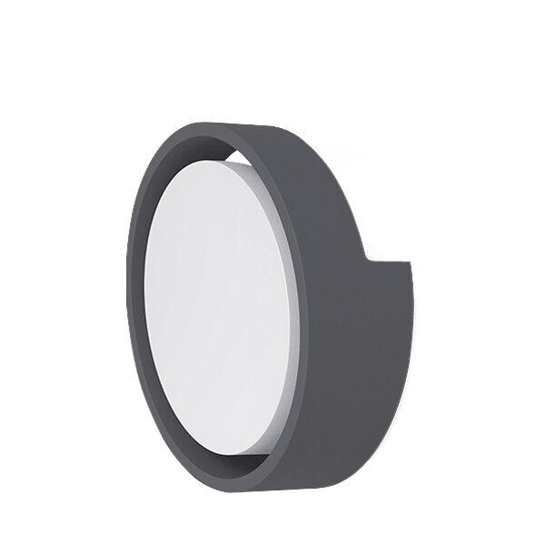 Braytron Zidna baštenska svetiljka BRY-D-OKRUGLA-SIVA-12W-6500K-IP65