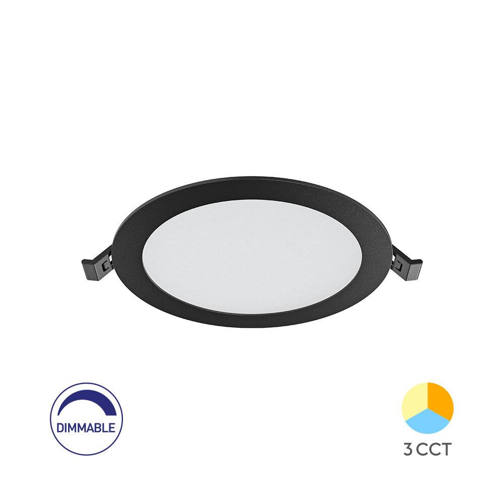 Braytron Ugradni LED panel BRY-SMD-CRP-12W-KRUG-DIMABILNI-8INC-CRNI-3U1