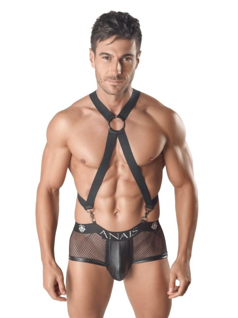 Muški sexy veš Axel Harness 3, Crni