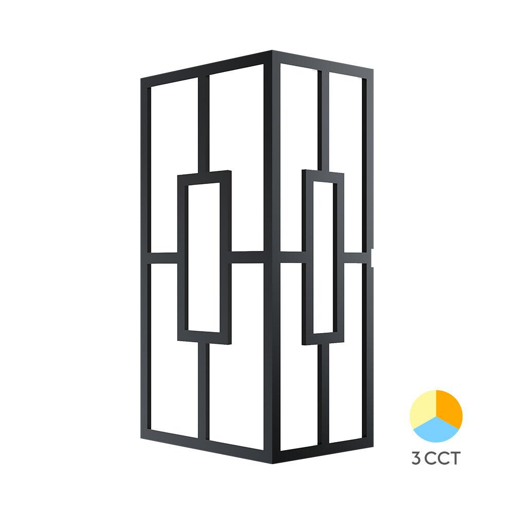 Braytron Zidna svetiljka BRY-VENETO-A-PRAVOUGAONA-CRNA-10W-3U1-IP44