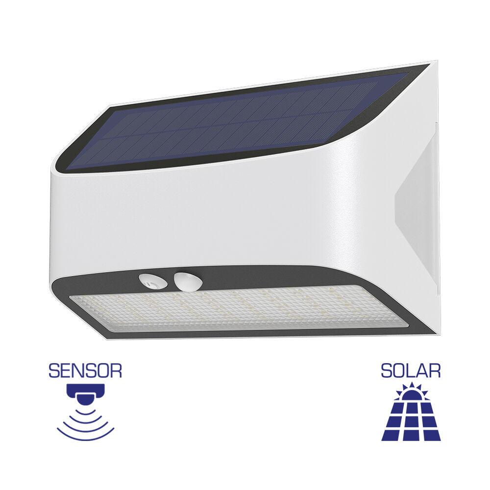 Braytron Solarna zidna svetiljka BRY-SOLARIS-W1B-WHT-6W-6500K-IP54