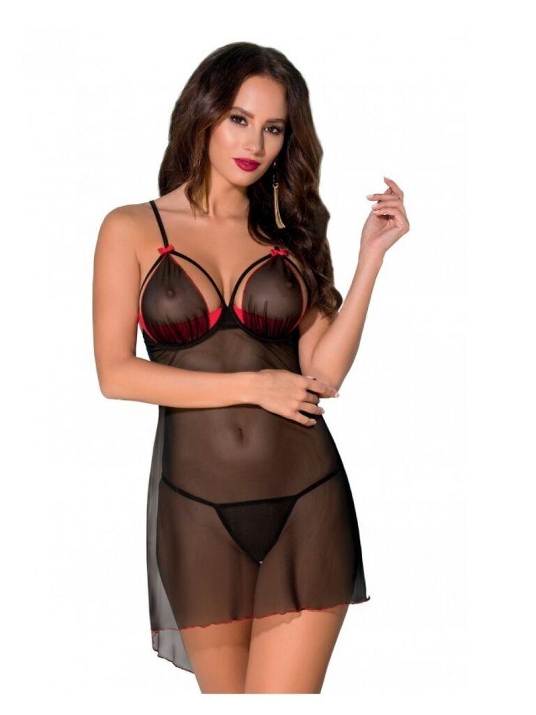 Ženska sexy haljina Cyra, Crna