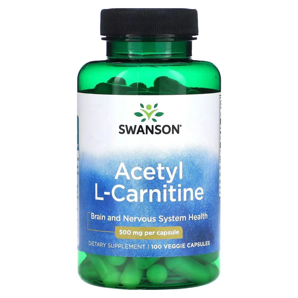 Swanson Acetyl L-Carnitine, 500 mg, 100 kapsula