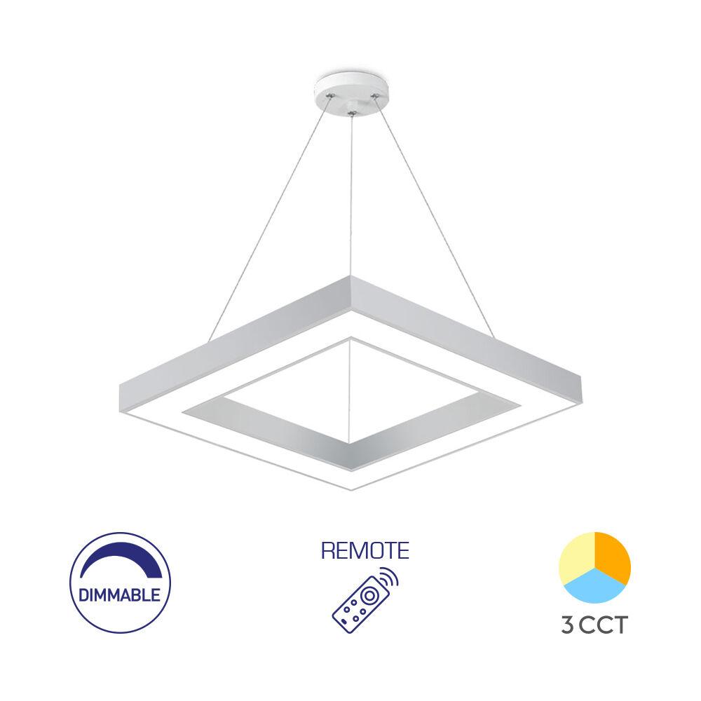 Braytron LED visilica sa daljinskom komandom BRY-BLADE-PD-KVADRATNA-BELA-45W