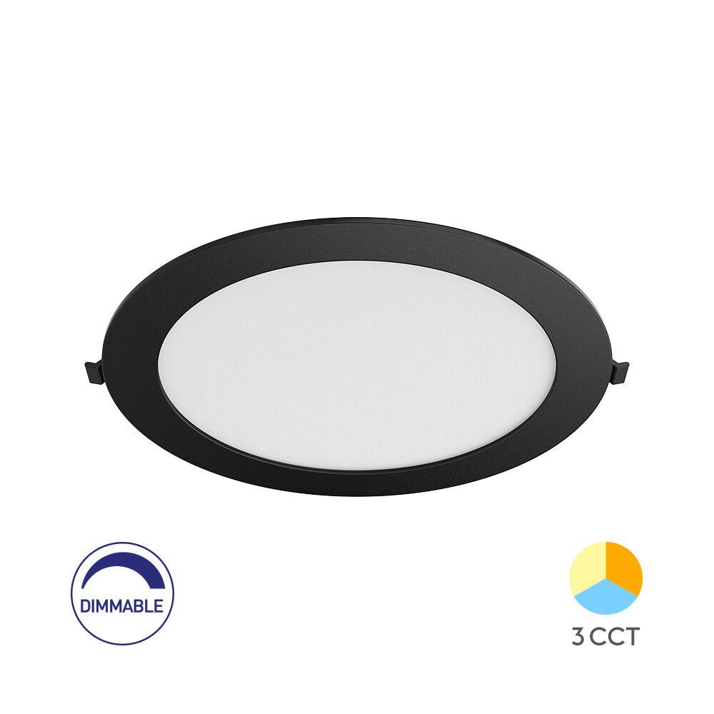 Braytron Ugradni LED panel BRY-SMD-CRP-18W-KRUG-DIMABILNI-8INC-CRNI-3U1
