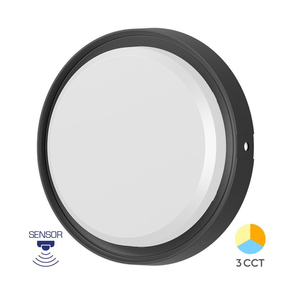 Braytron LED plafonska svetiljka BRY-BULKHEAD-18W-RND-BLC-SNS-3IN1-IP65