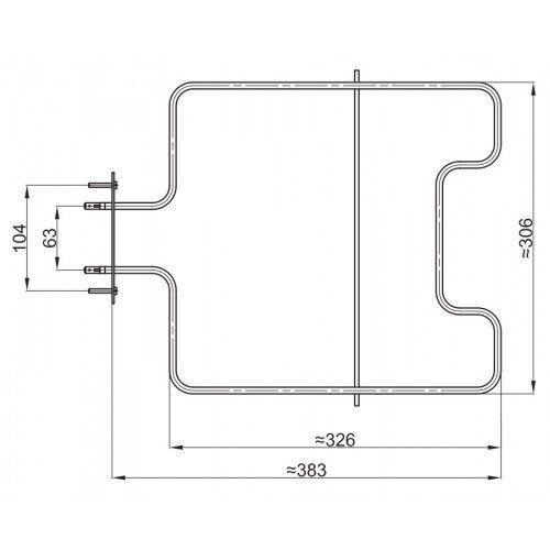 Grejač šporeta 1000w, Končar nt uzi 4069