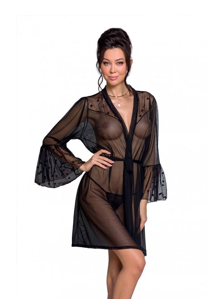 Ženska sexy haljina Lovelia Peignoir, Crna