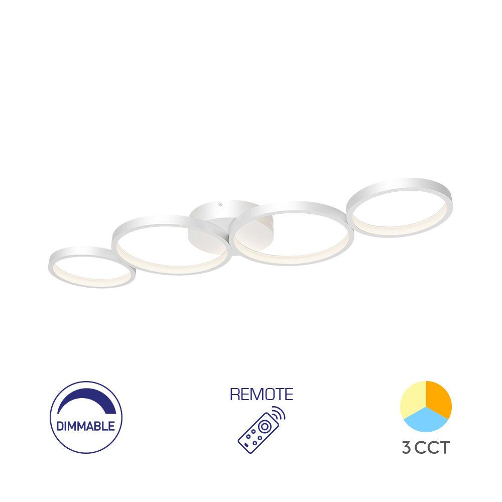 Braytron LED plafonjera BRY-NELA-SR1-RND-BELA-60W-DALJINSKO-IP20