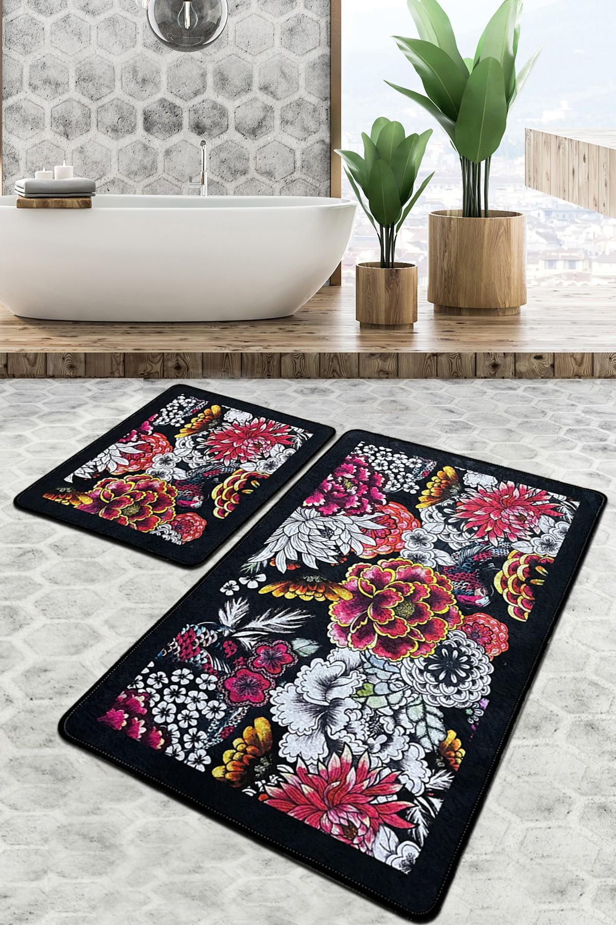 L'essentiel Maison Set 2 prostirke za kupatilo Šareni