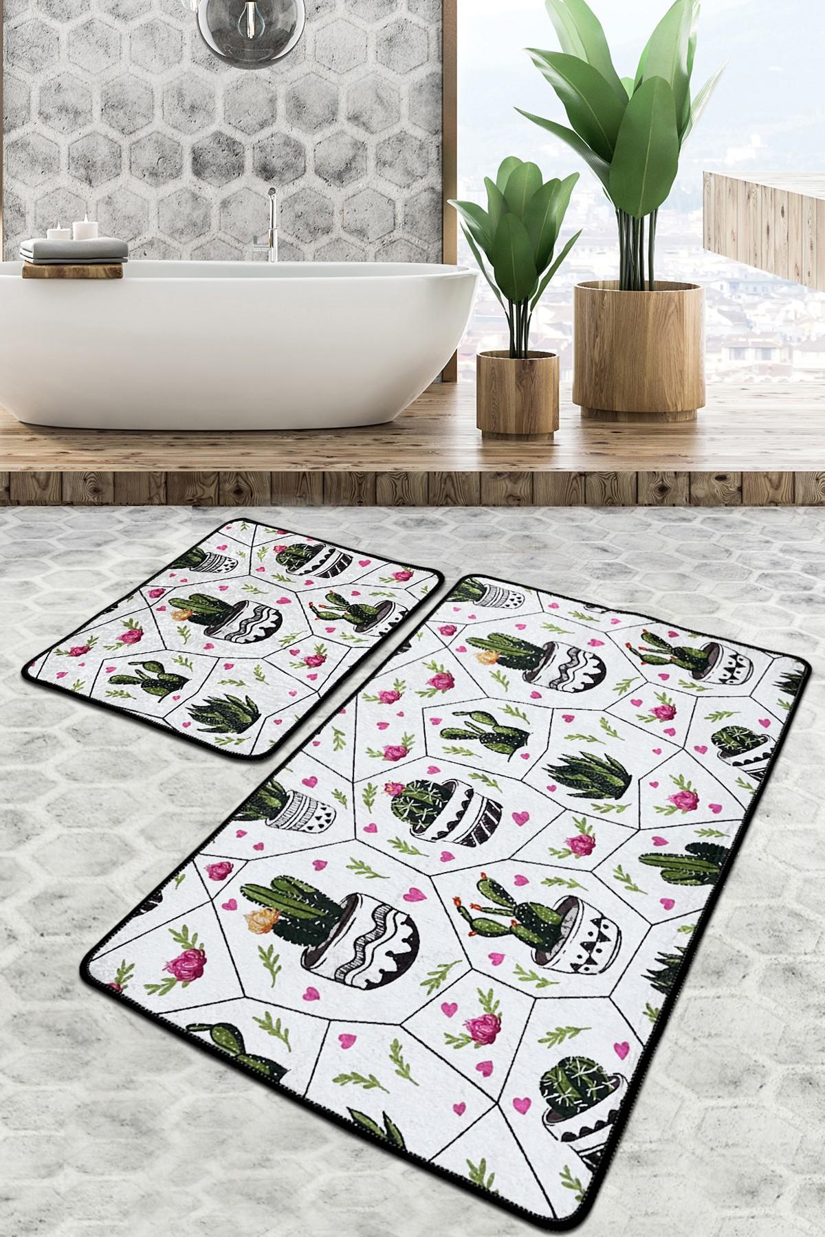 L'essentiel Maison Set 2 prostirke za kupatilo Šareni