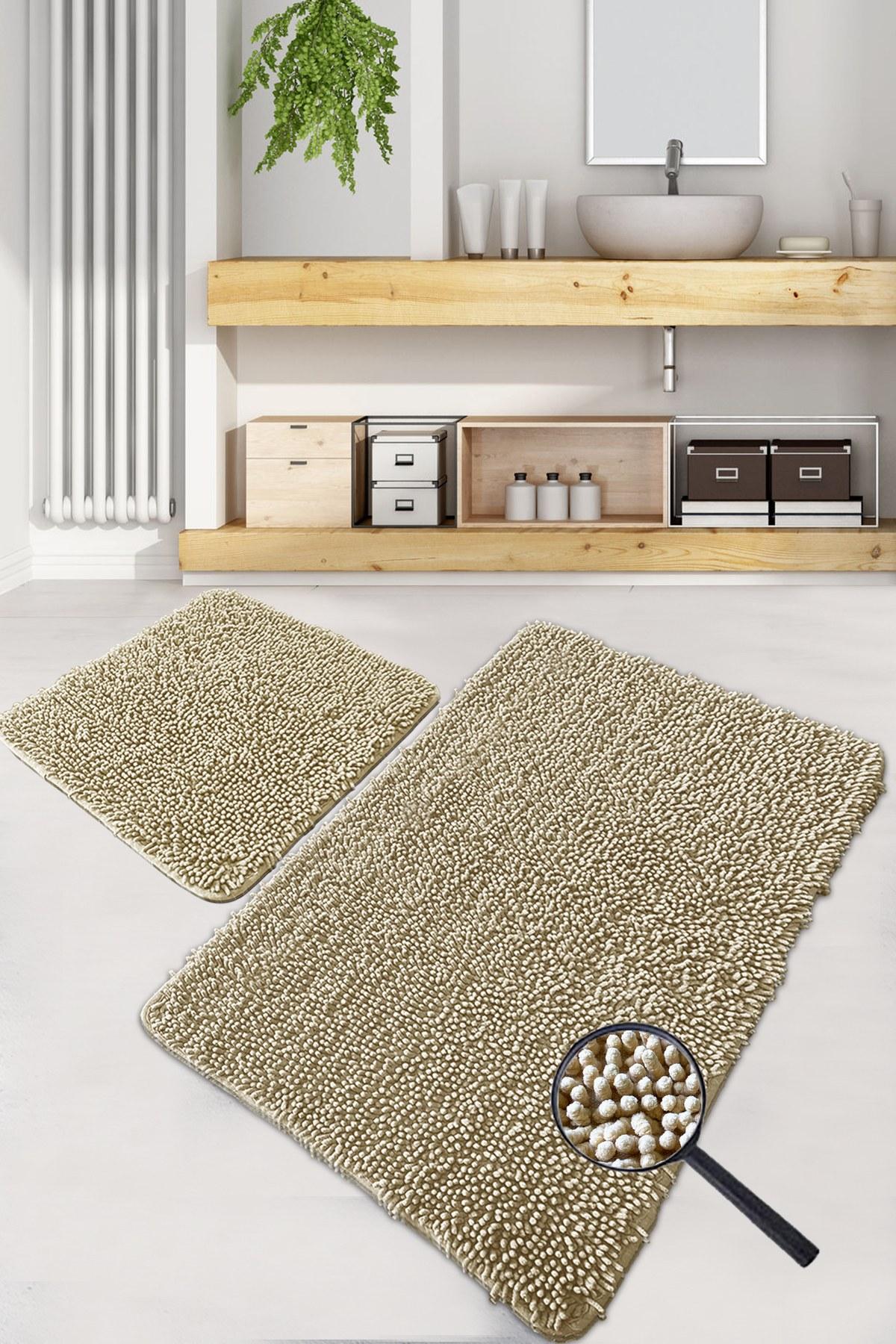 L'essentiel Maison Set 2 prostirke za kupatilo Krem