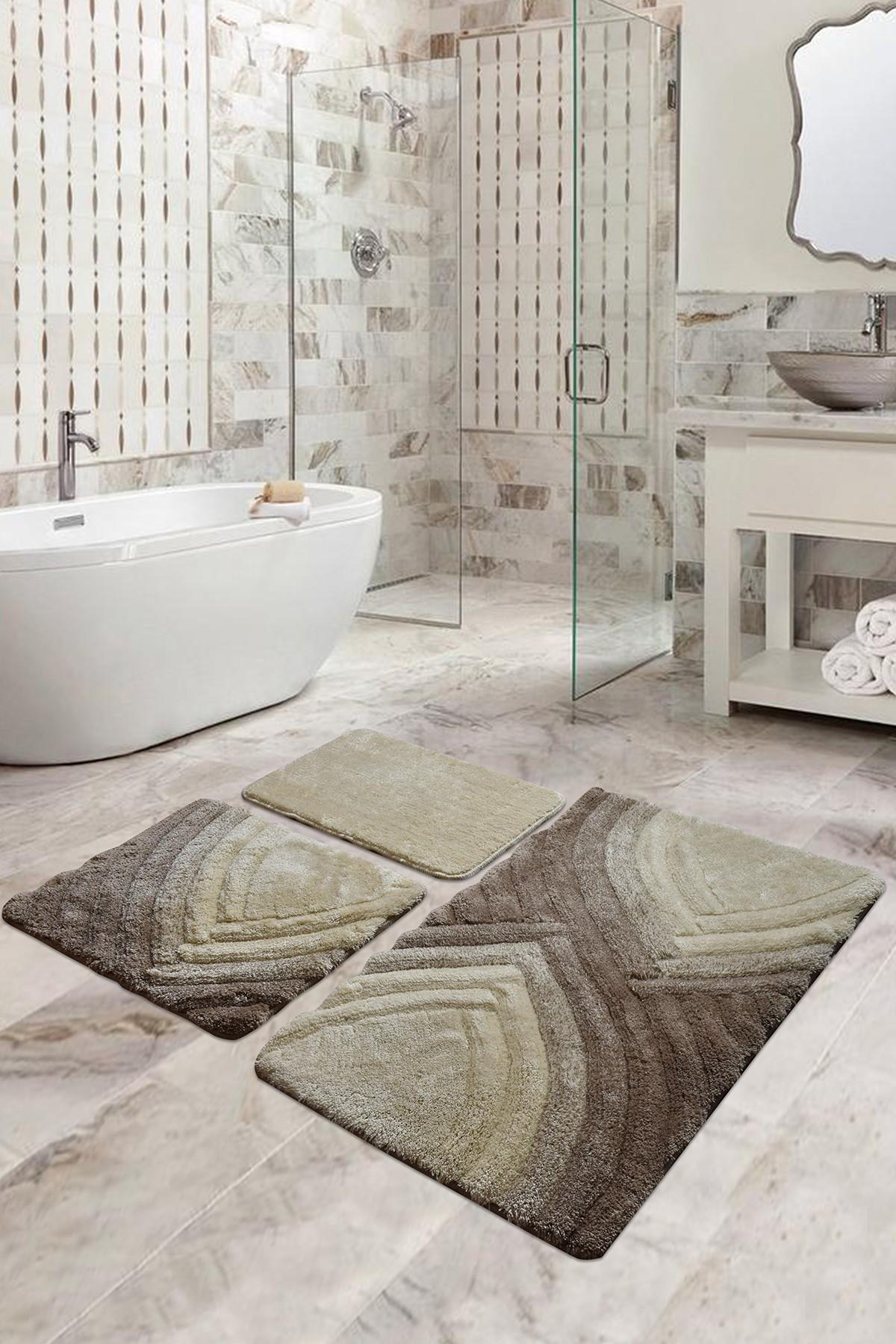 L'essentiel Maison Set 3 prostirke za kupatilo Šareni