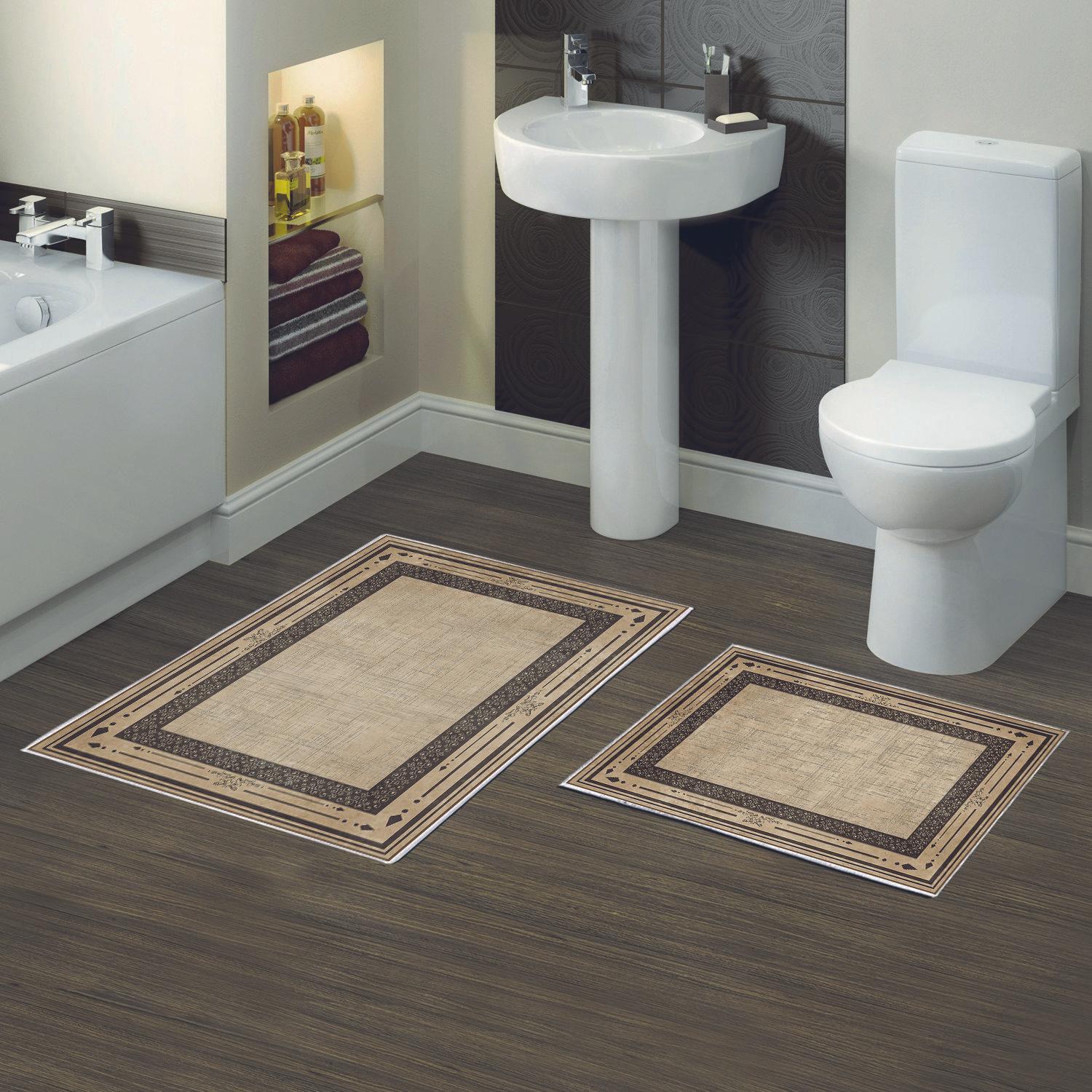 L'essentiel Maison Set 2 prostirke za kupatilo Šareni