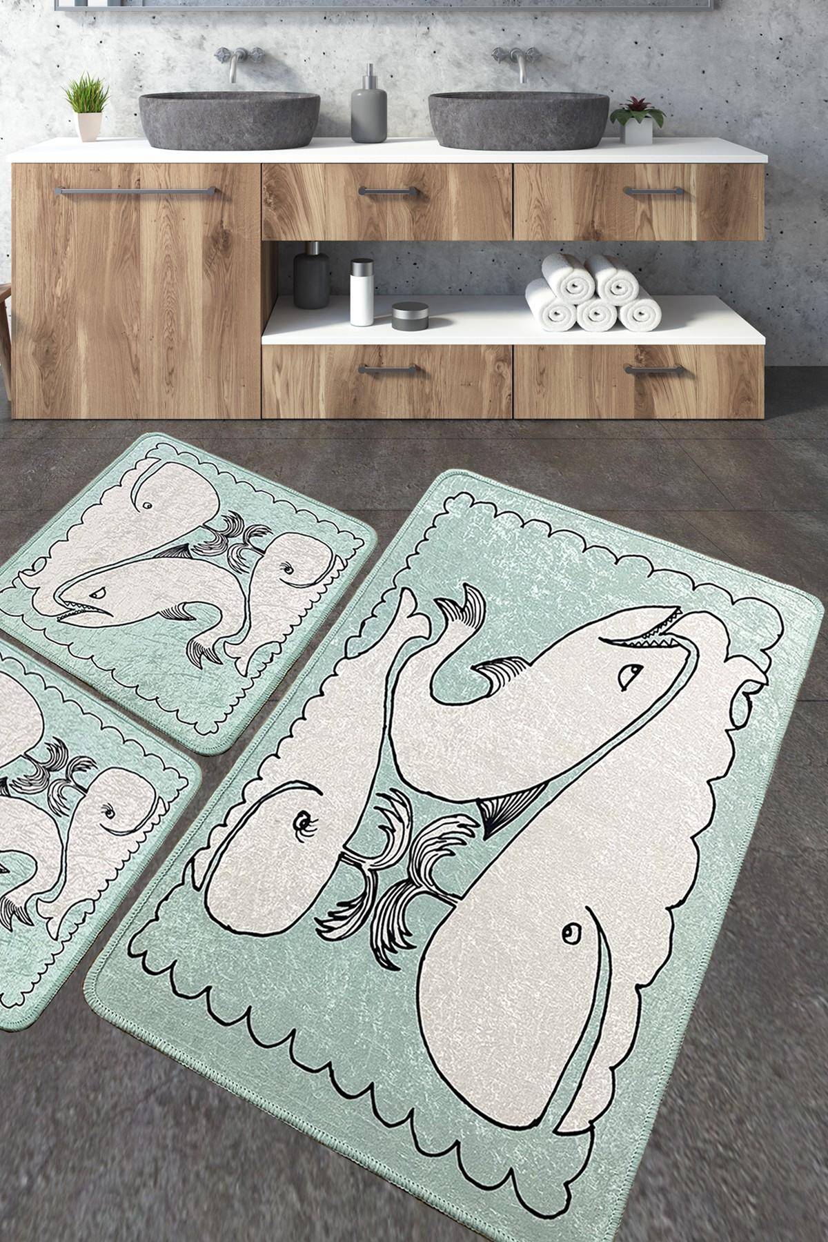 L'essentiel Maison Set 3 prostirke za kupatilo Šareni