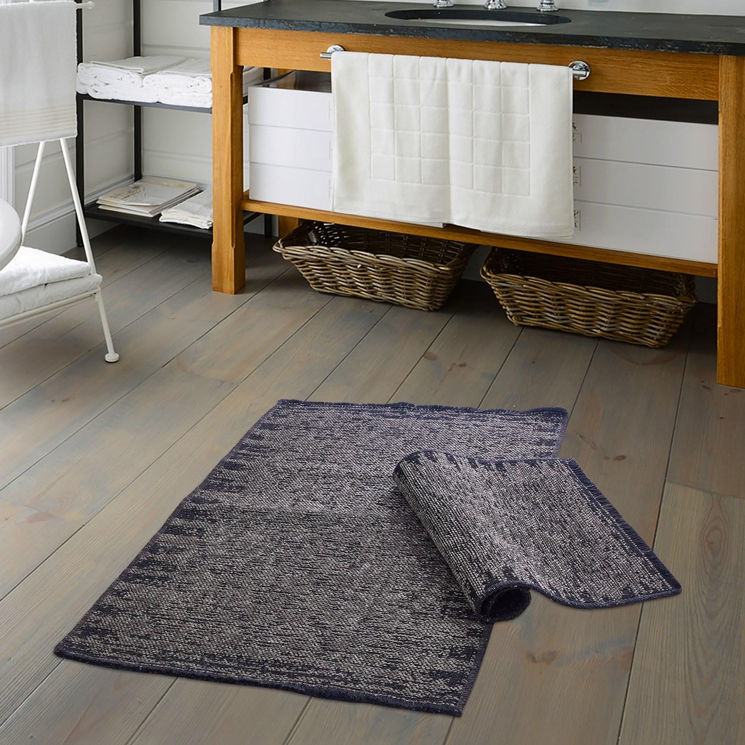 L'essentiel Maison Set 2 prostirke za kupatilo Sivi