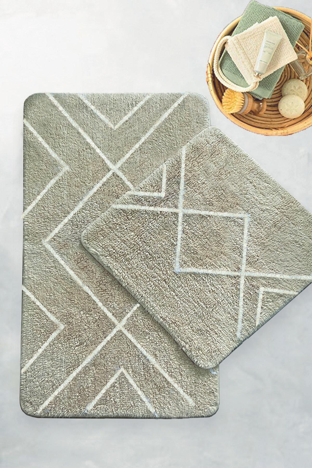 L'essentiel Maison Set 2 prostirke za kupatilo Krem