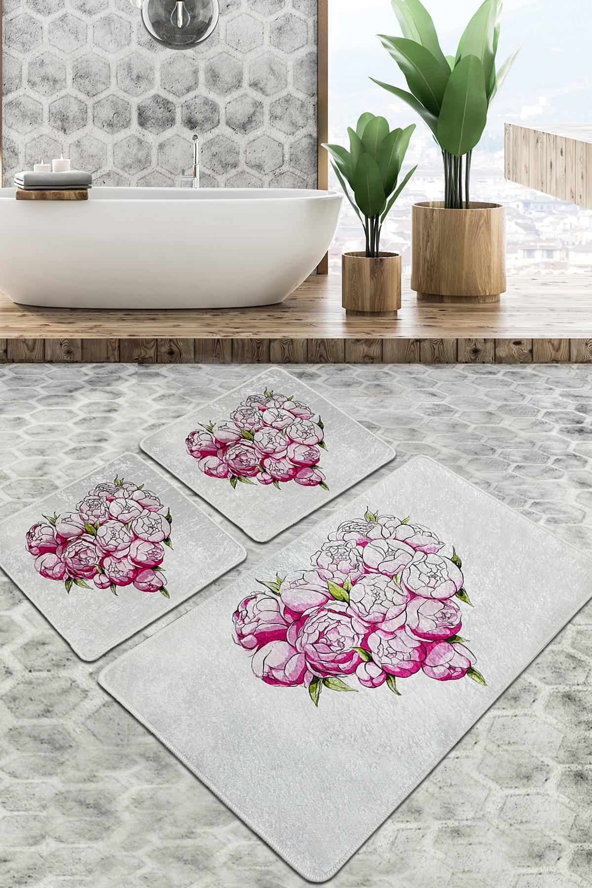 L'essentiel Maison Set 3 prostirke za kupatilo Šareni