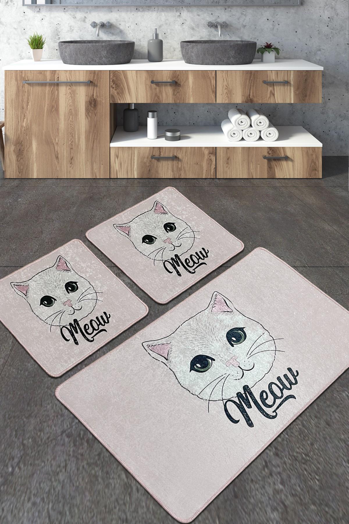 L'essentiel Maison Set 3 prostirke za kupatilo Šareni