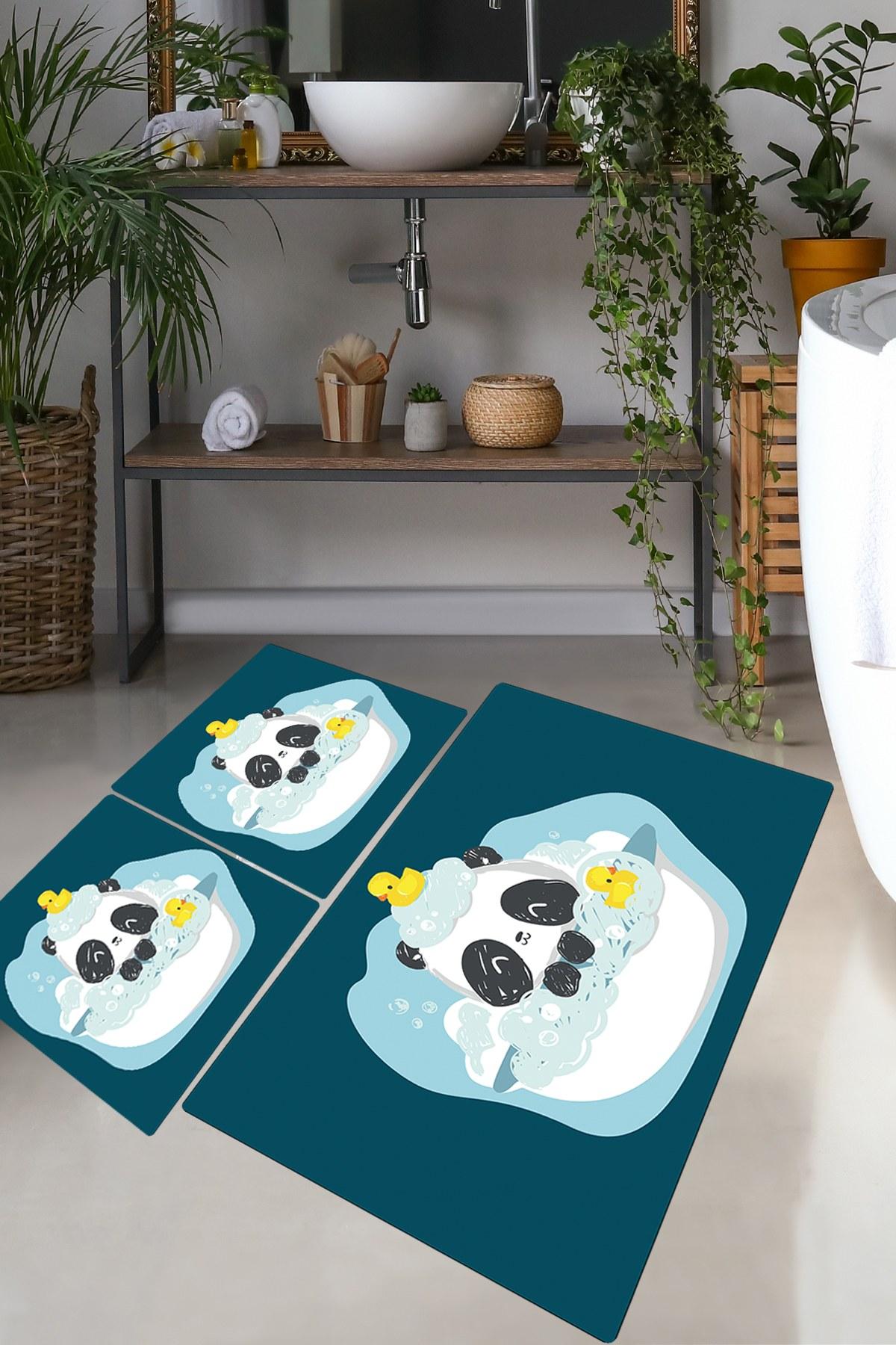 L'essentiel Maison Set 3 prostirke za kupatilo Šareni