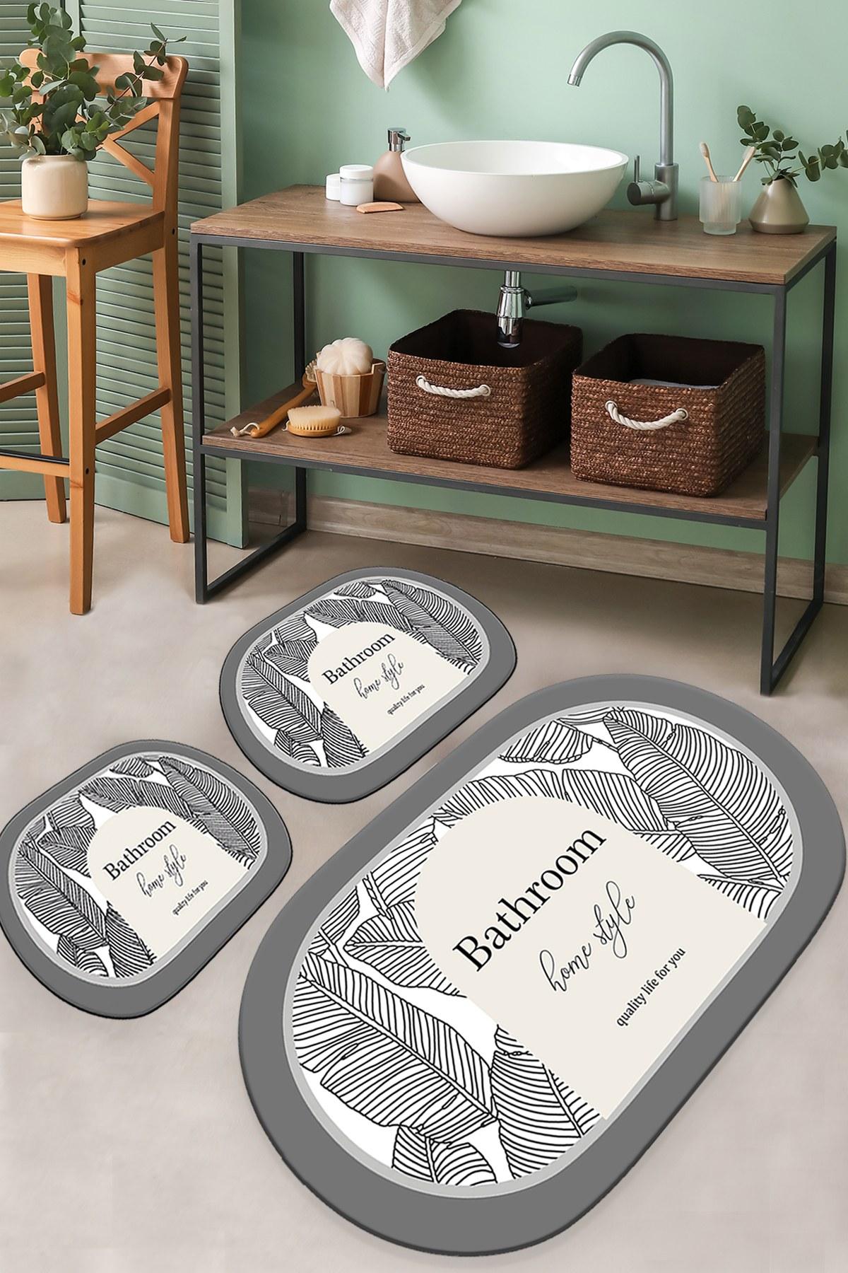 L'essentiel Maison Set 3 prostirke za kupatilo Šareni