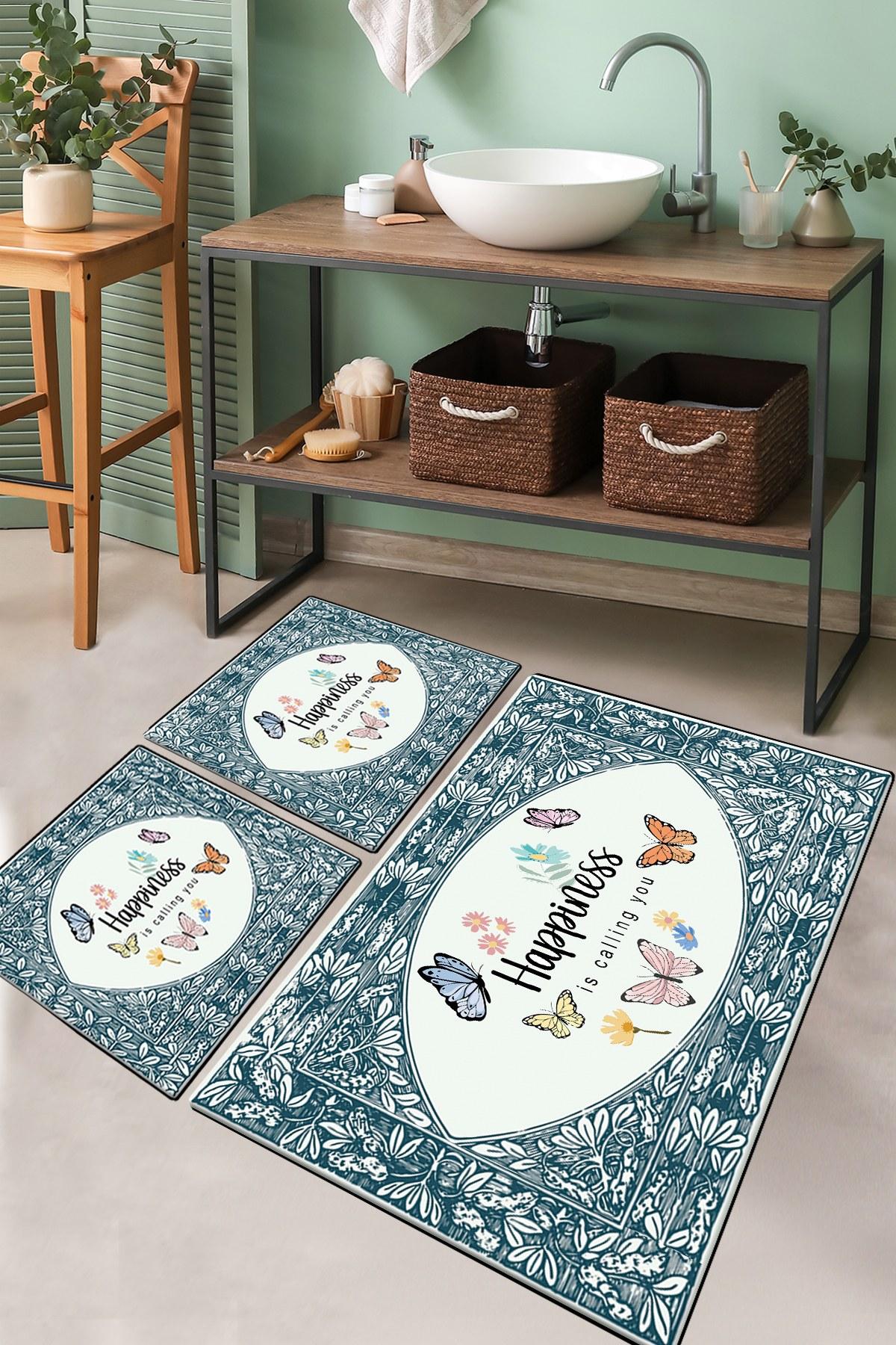 L'essentiel Maison Set 3 prostirke za kupatilo Šareni