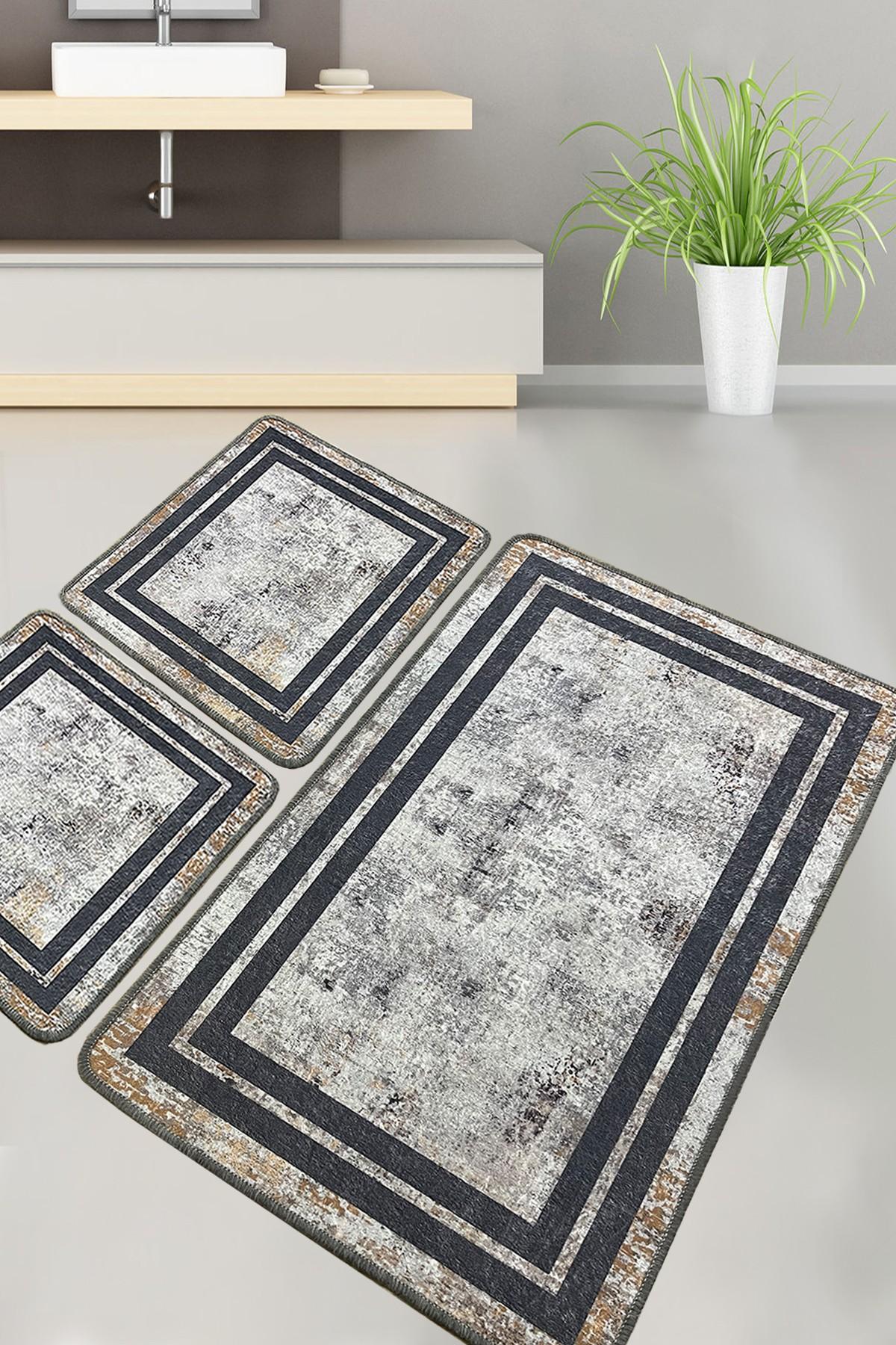 L'essentiel Maison Set 3 prostirke za kupatilo Šareni