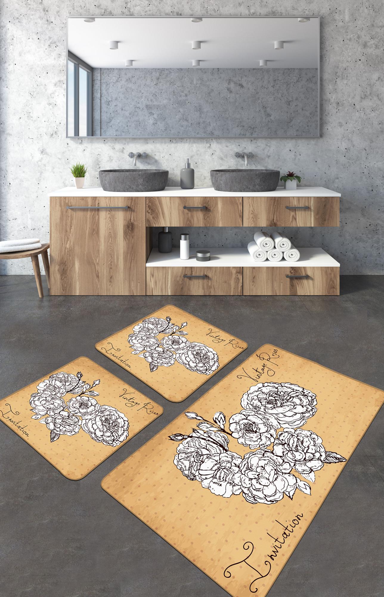 L'essentiel Maison Set 3 prostirke za kupatilo Šareni