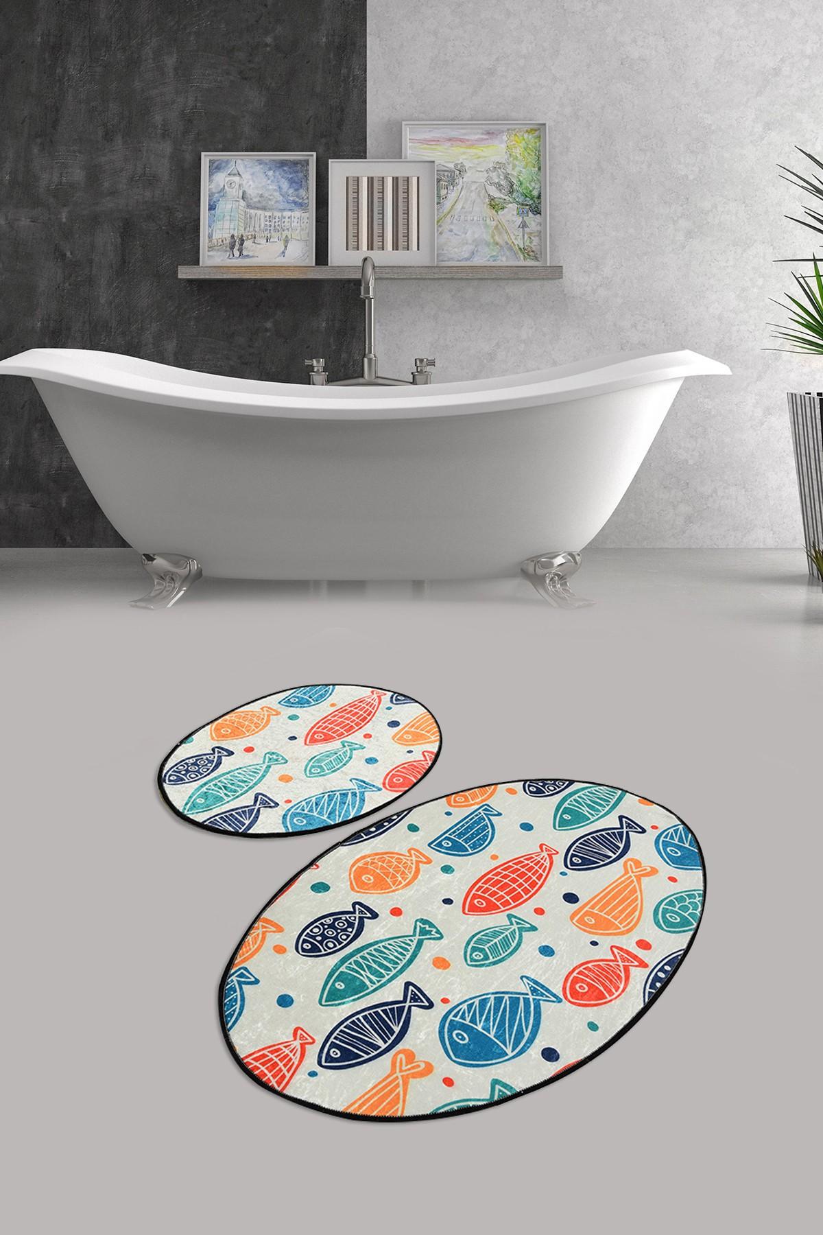 L'essentiel Maison Set 2 prostirke za kupatilo Šareni