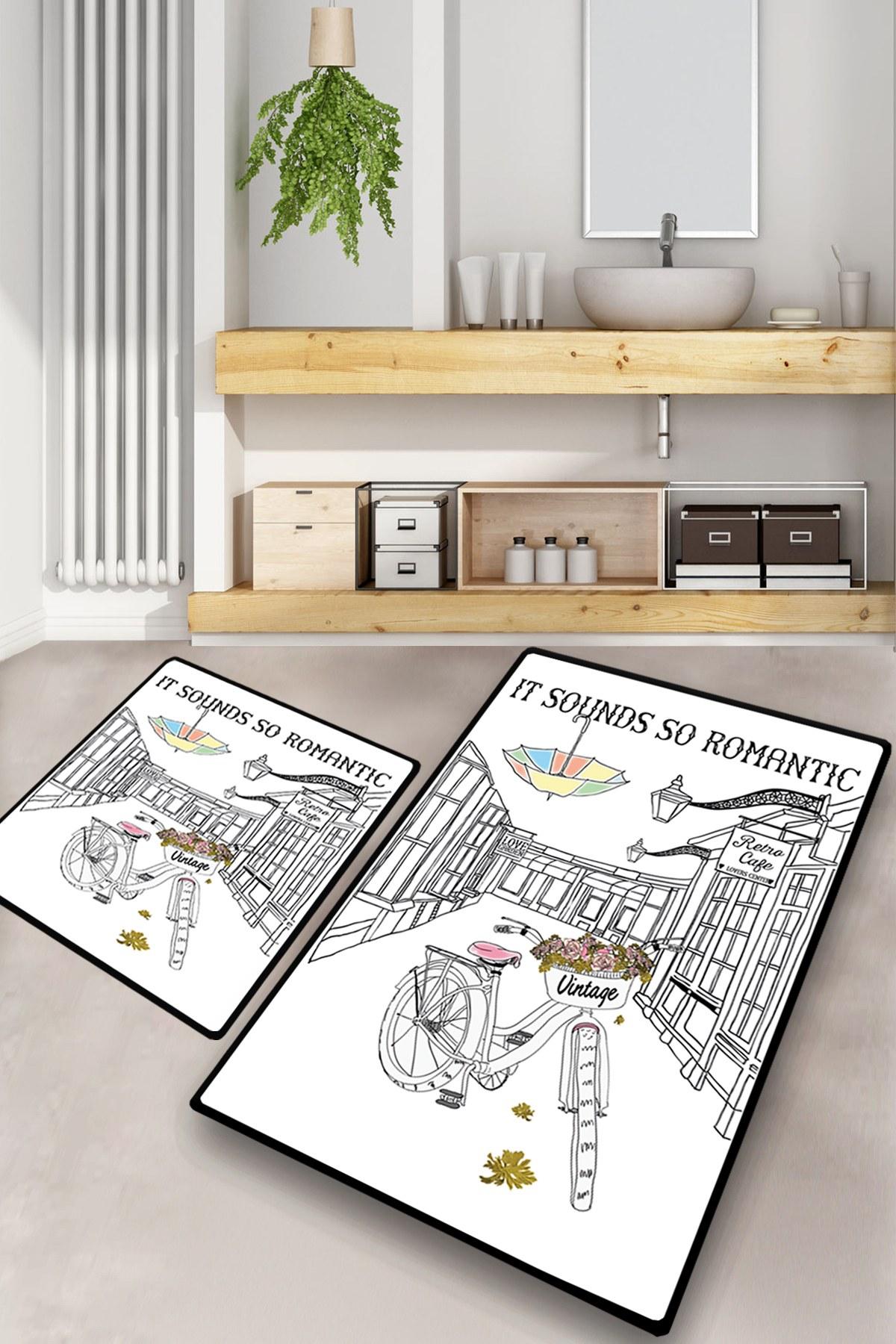 L'essentiel Maison Set 2 prostirke za kupatilo Šareni