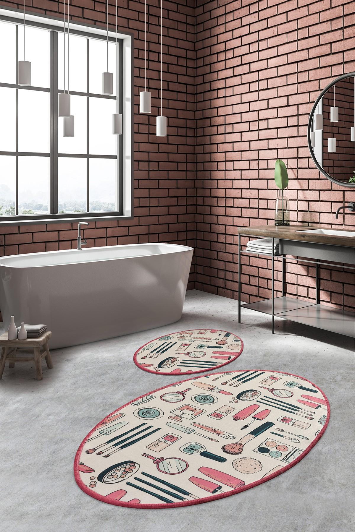 L'essentiel Maison Set 2 prostirke za kupatilo Šareni