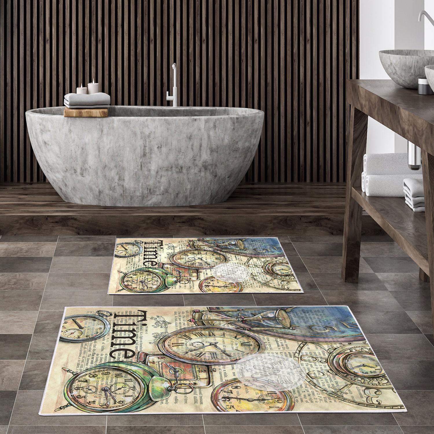 L'essentiel Maison Set 2 prostirke za kupatilo Šareni