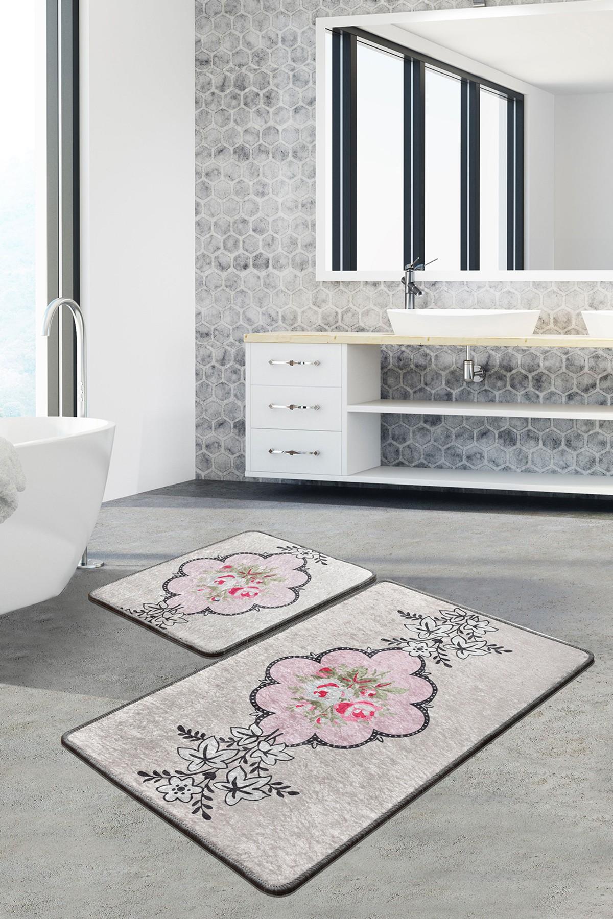 L'essentiel Maison Set 2 prostirke za kupatilo Šareni