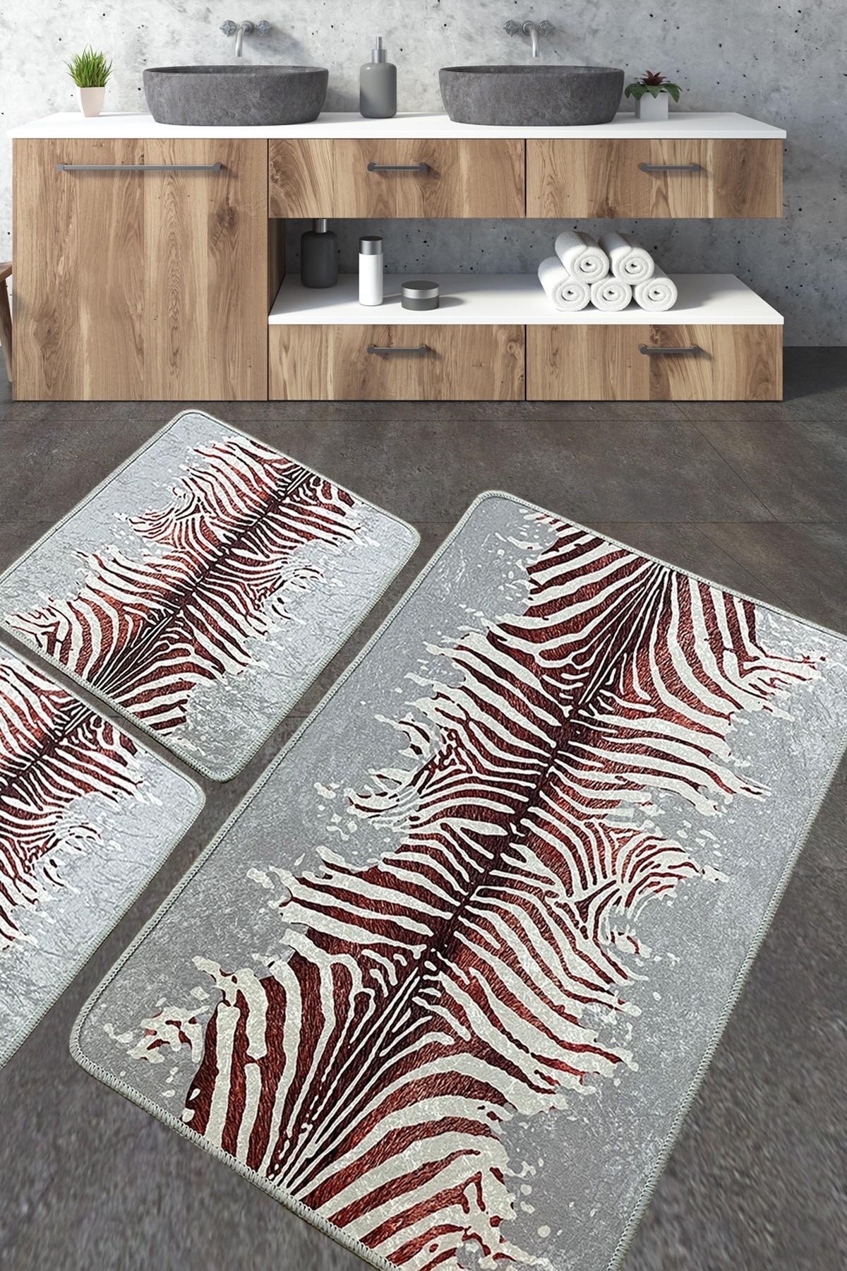 L'essentiel Maison Set 3 prostirke za kupatilo Šareni