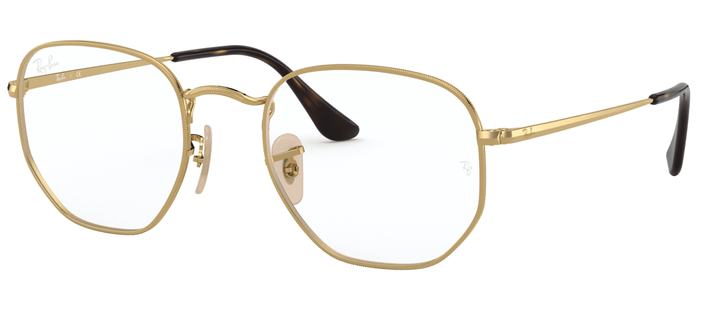 Ray Ban Okvir za naočare Hexagonal 0RX6448 2500 51, Zlatne boje